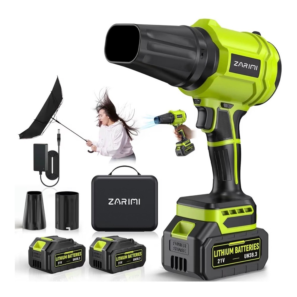 Cordless Leaf Blower Handheld  4.0Ah Batteries  Charger Lightweight Leaf Blower